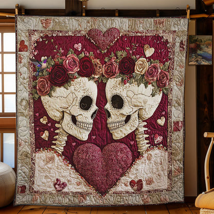 Valentine’s Skull Bloom WN0412005CL Quilt