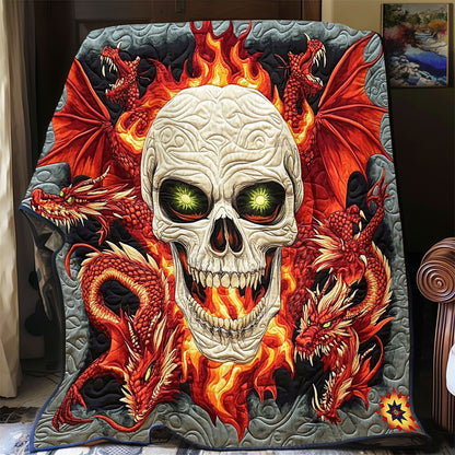 Fire Dragon Skull WY0512032CL Quilt