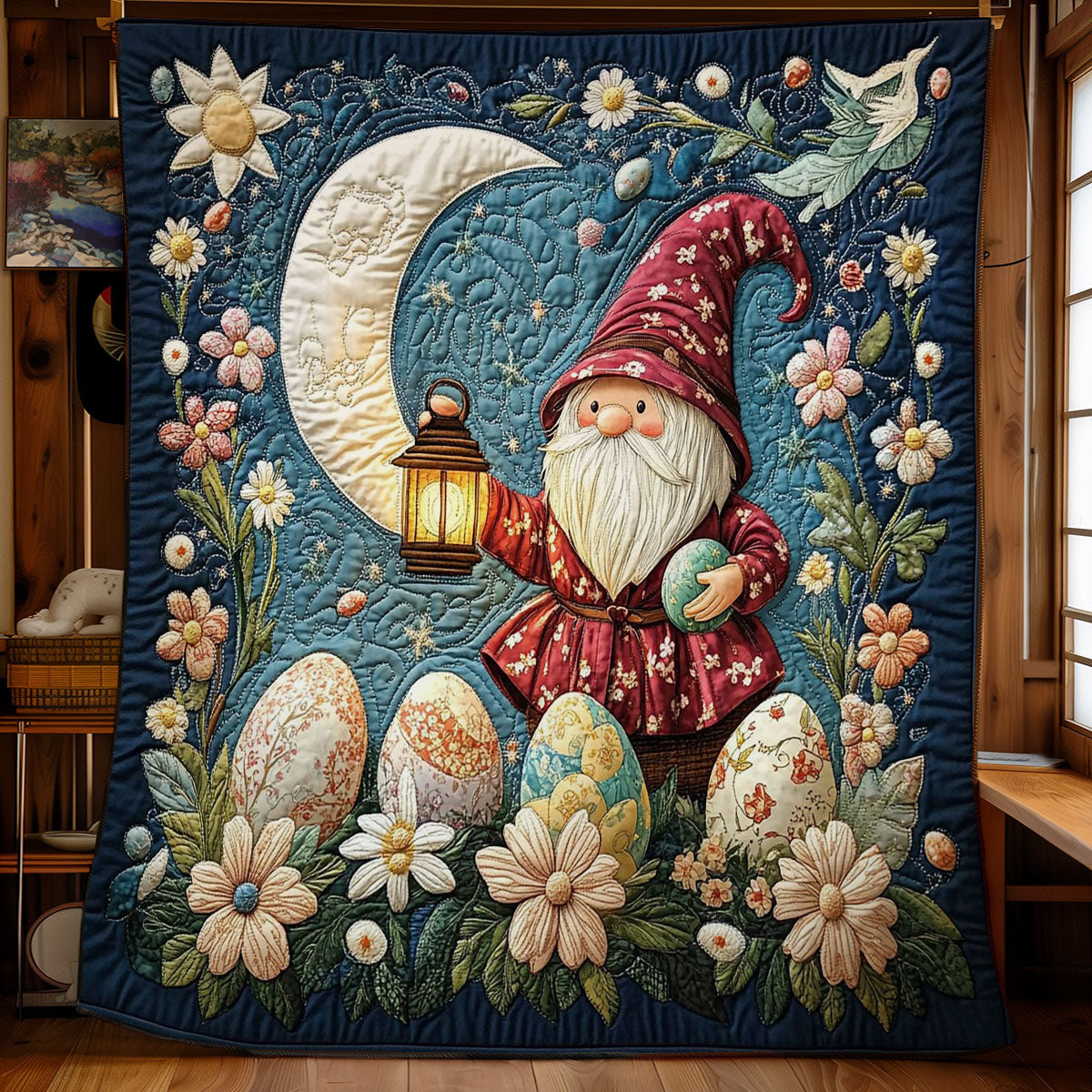 Gnome In Night WY2301060CL Quilt