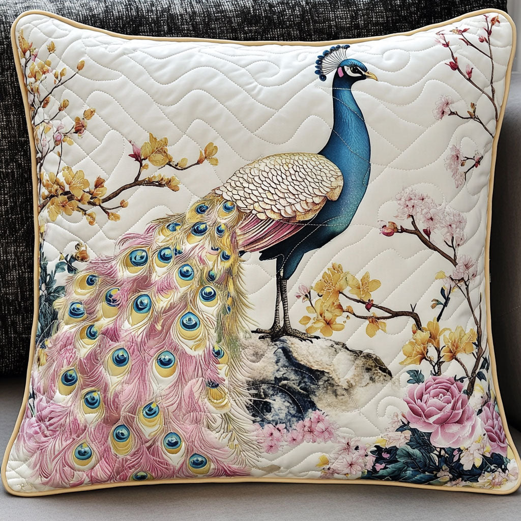 Peacock Flower WT1403039CL Quilt Pillow Case