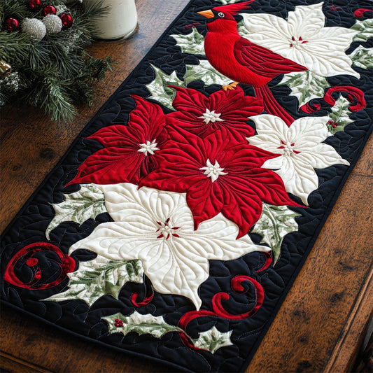 Poinsettia WY2802024CL Quilted Table Runner