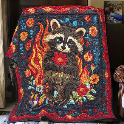 Flame Raccoon WY2012045CL Quilt