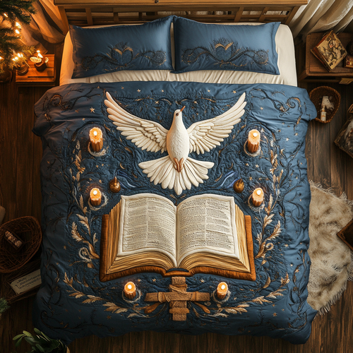 Cross Book And Dove WY1001036CL Duvet Cover Set