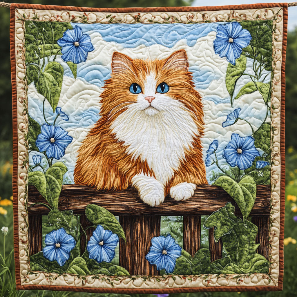 Orange Cat Flower WT2702095CL Quilt