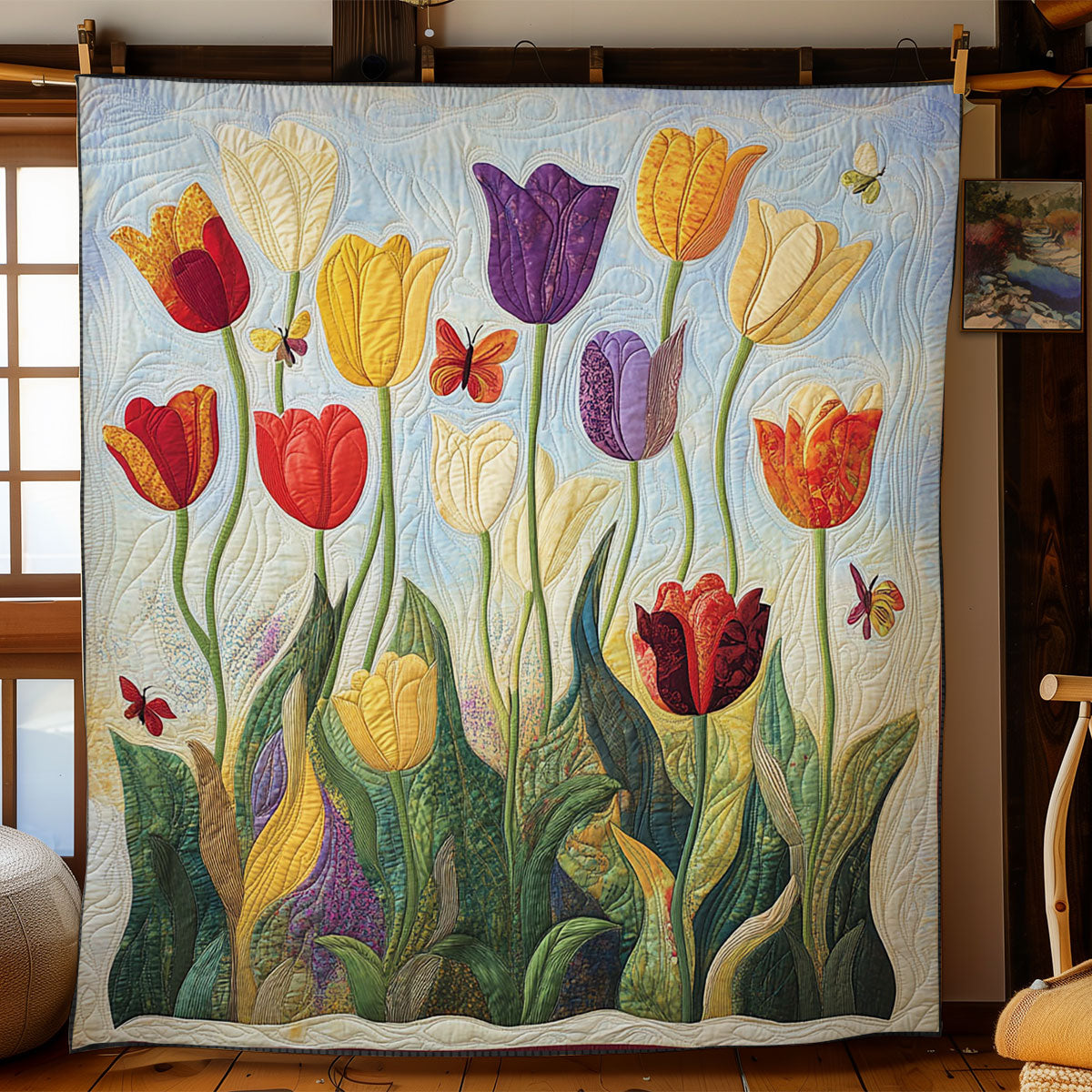 Colorful Tulip WY1502033CL Quilt