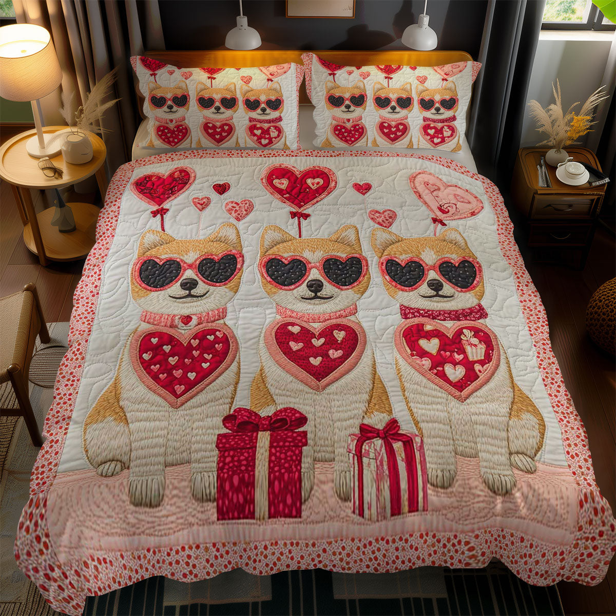 Shiba Love Trio WN0201066CL Duvet Cover Set