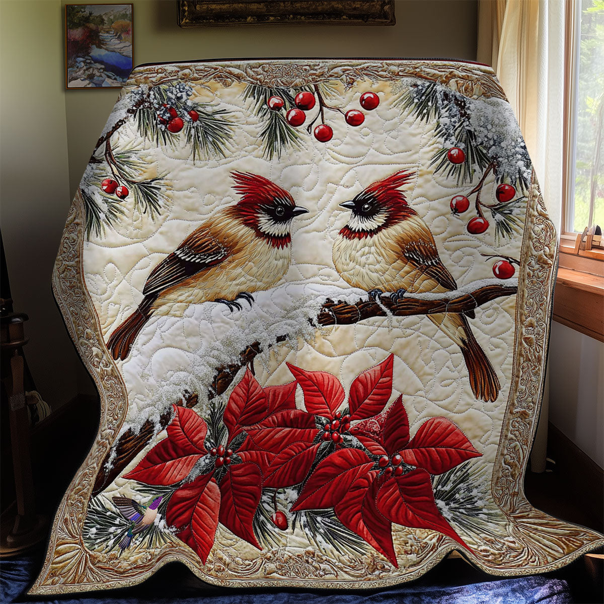 Couple Bird WY2511036CL Quilt