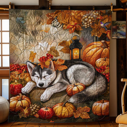 Husky's Thanksgiving Dream WN1410019CL Quilt