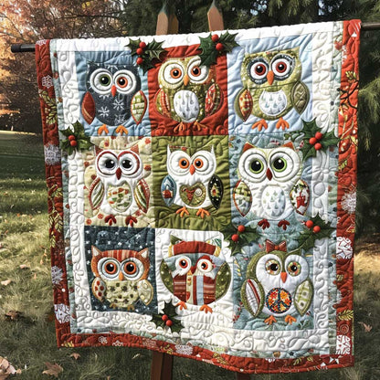 Adorable Little Snow Owl Christmas WP1210009CL Quilt