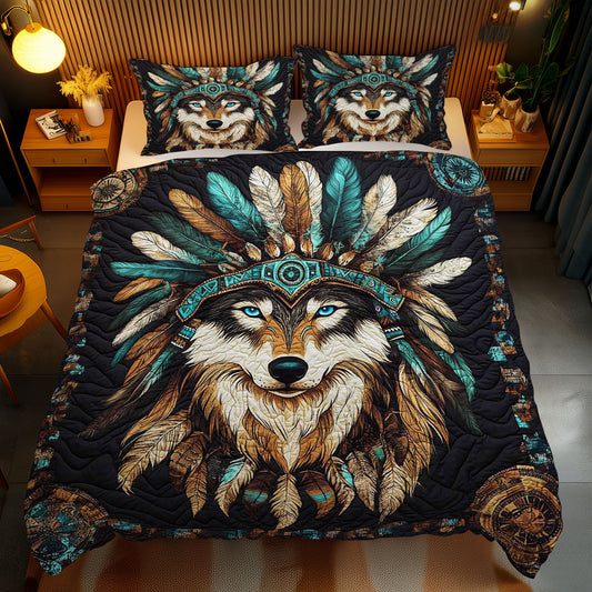 Native American Wolf WJ2709028CL Duvet Cover Set