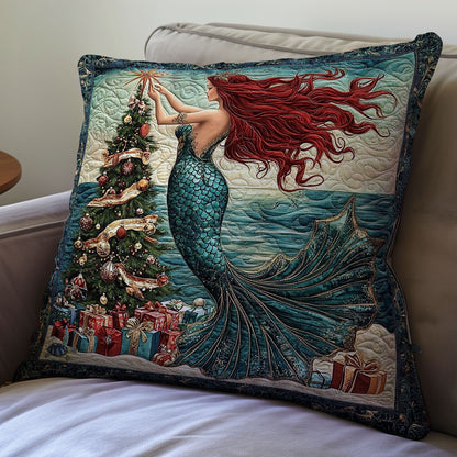 Christmas Tree Mermaid WY1012094CL Quilt Pillow Case