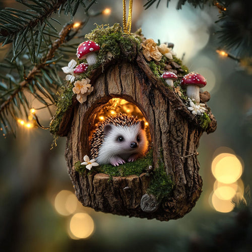Cozy Hedgehog Christmas WN2411019CL Christmas Ornament