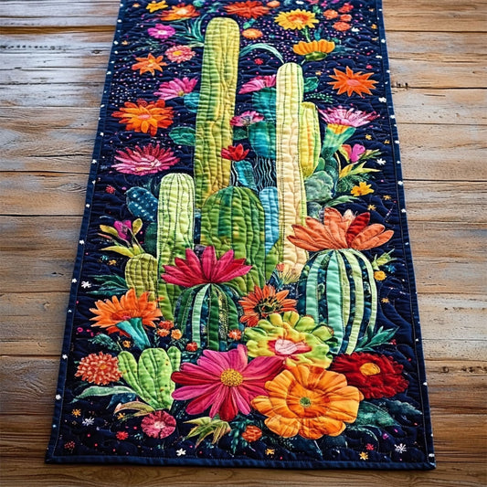 Midnight Cactus Desert WY2802092CL Quilted Table Runner