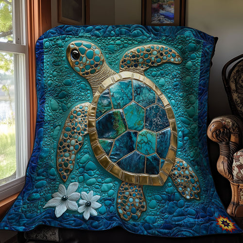 Blue Ocean Turtle WY2311035CL Quilt