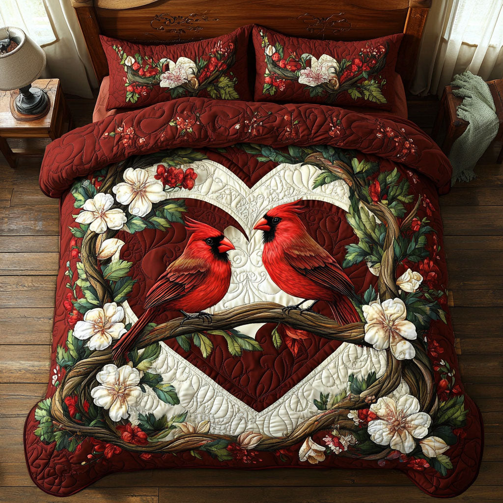 Couple Cardinal Bloom WT2702024CL Duvet Cover Set