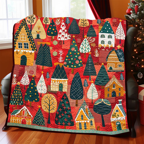 Christmas Forest House WP2208008CL Quilt