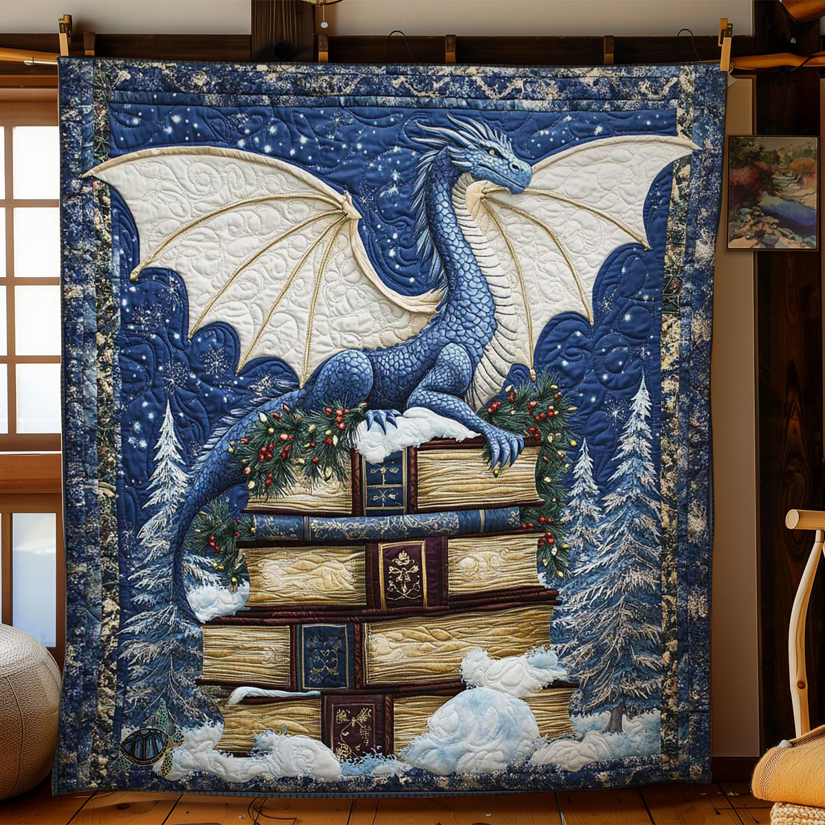 Holiday Wisdom Dragon WN0612015CL Quilt