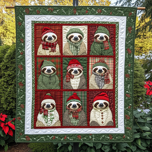 Winter Sloths XR0110004CL Quilt