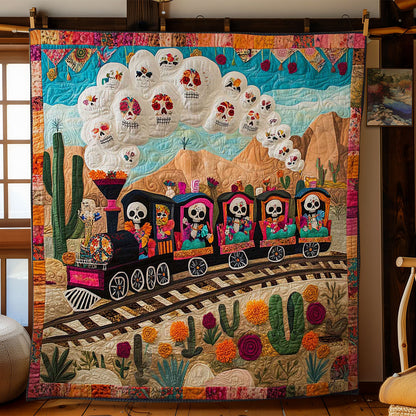 Day Of The Dead Fiesta Train WN2610051CL Quilt
