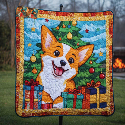 Corgi Gift Time WN1010053CL Quilt