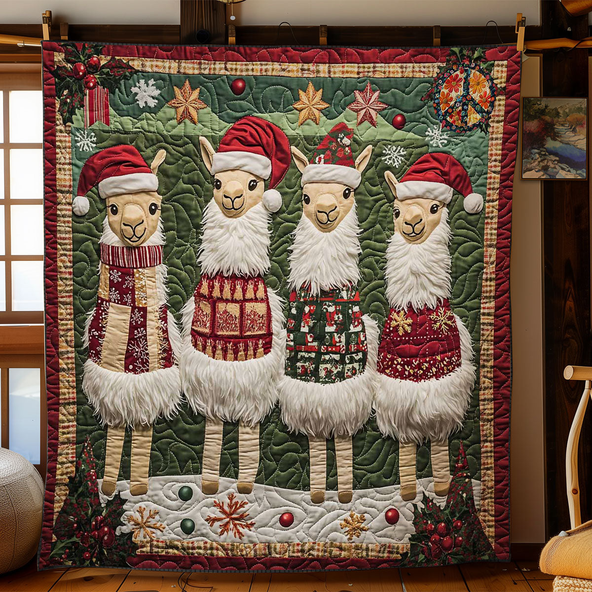 Llama Claus WN2211031CL Quilt