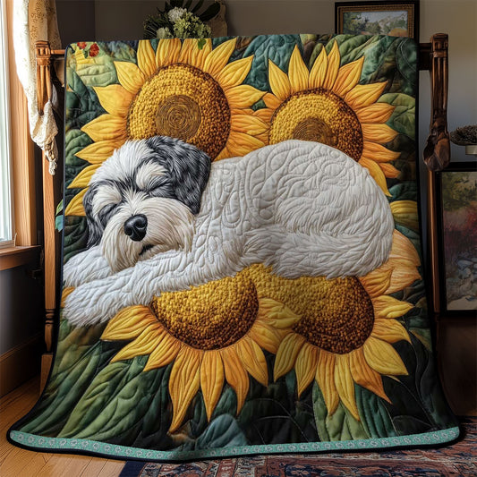 Miniature Schnauzer Blooming Rest WN2809047CL Quilt