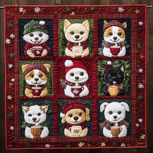 Bundled Dogs And Beverages WN3009024CL Quilt