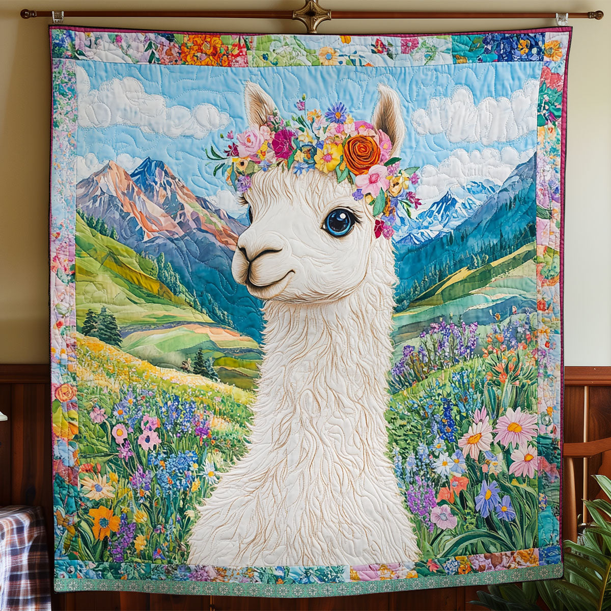 Alpaca Flower WX1612001CL Quilt