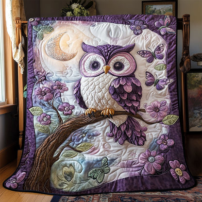 Enchanted Violet Owl WJ1501008CL Quilt