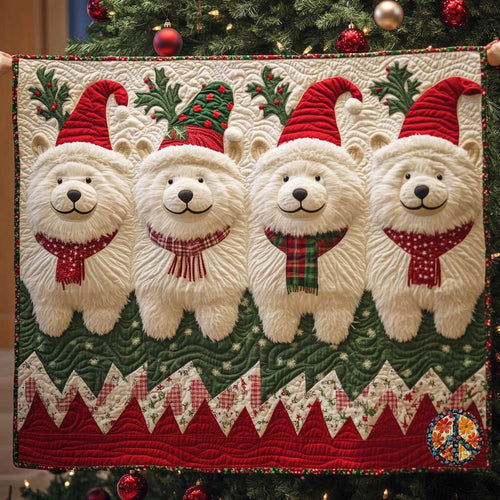 Merry Samoyed Christmas WN3110051CL Quilt