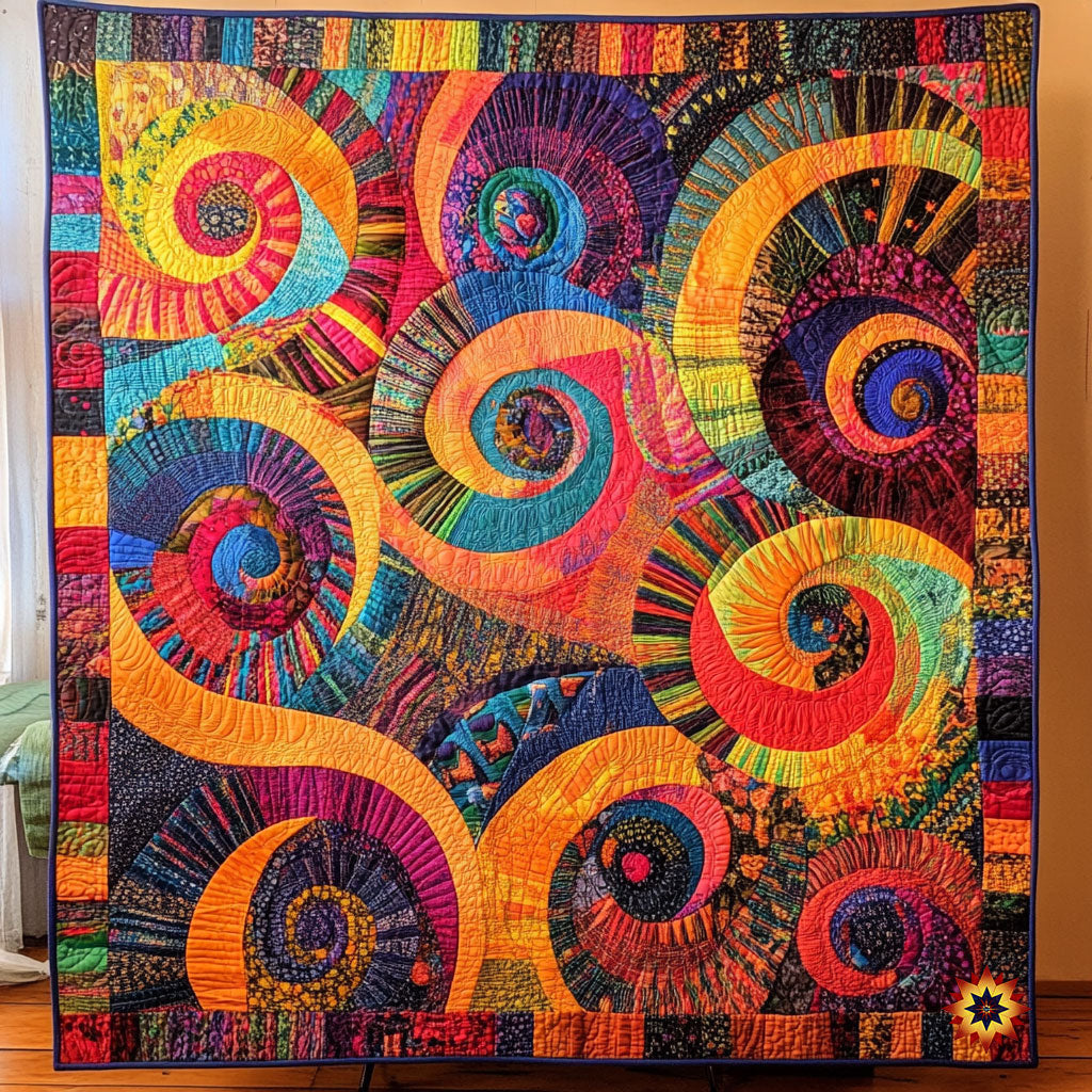 Colorful Spin Abstract WY1811023CL Quilt