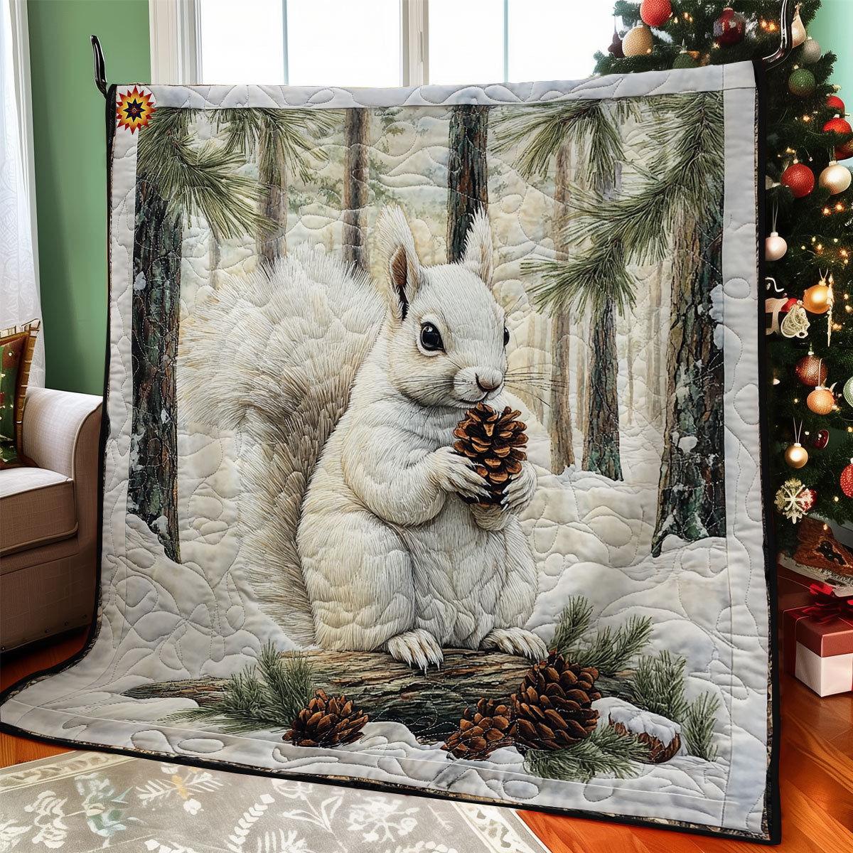 White Squirrel WY1911103CL Quilt