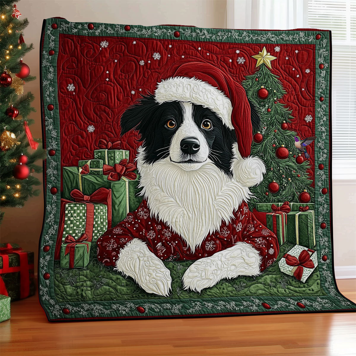 Winter Of Border Collie WY2311030CL Quilt