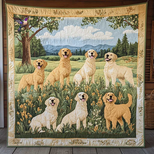 Golden Retriever Meadow WN0411020CL Quilt