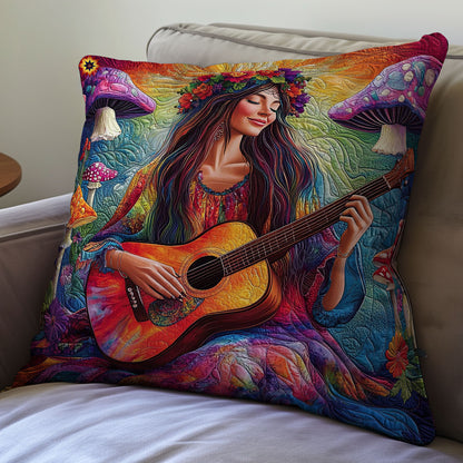 Guitar Girl WY0312126CL Quilt Pillow Case