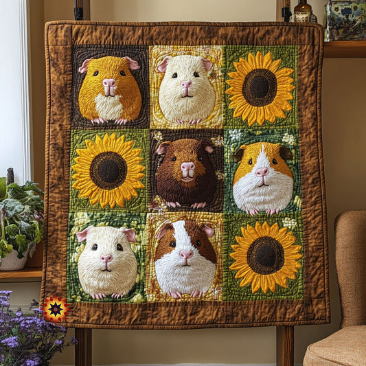 Guinea Pig Sunflower WX0811020CL Quilt