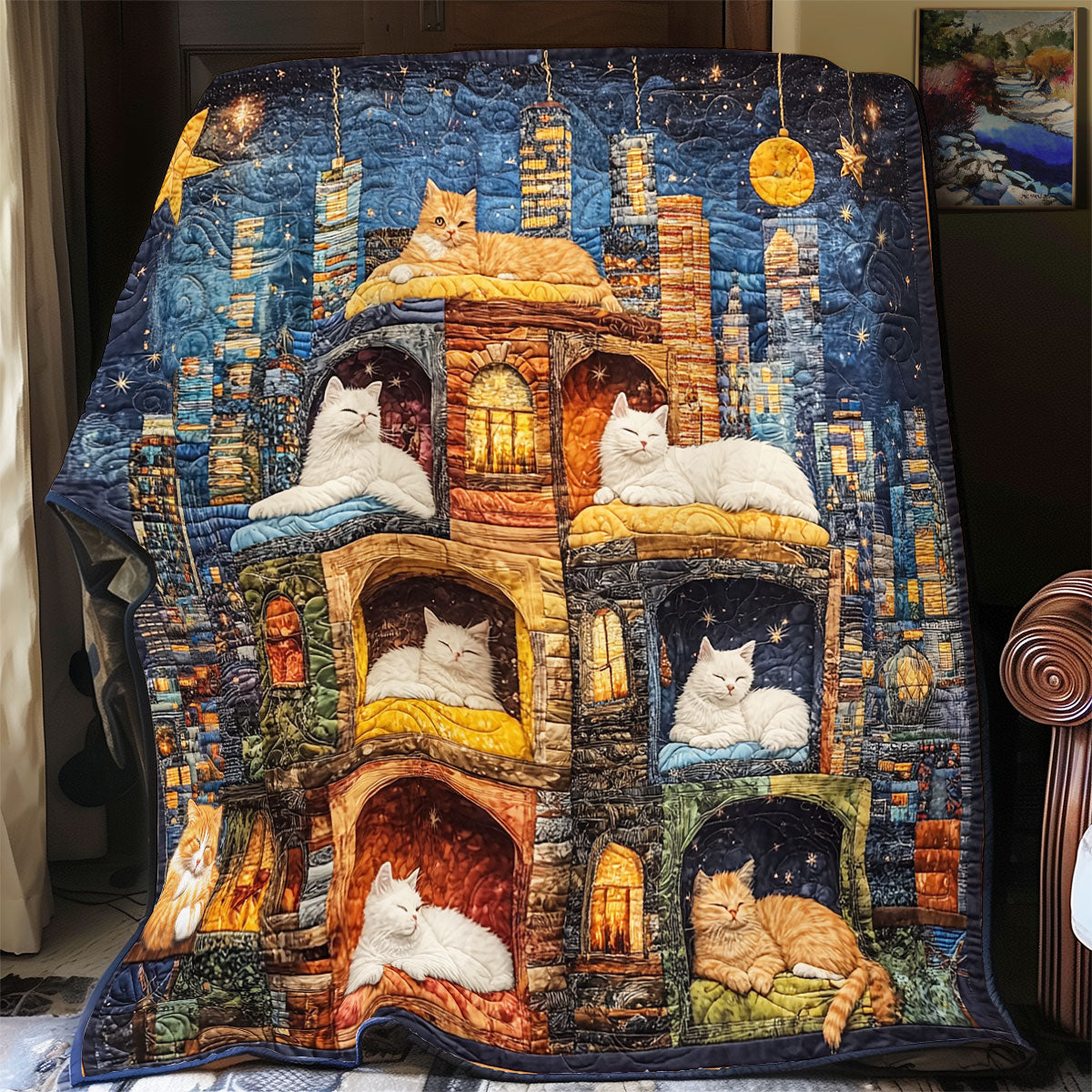 Cat House WY1811050CL Quilt