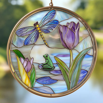 Dragonfly Tulip WT0703007CL Suncatcher