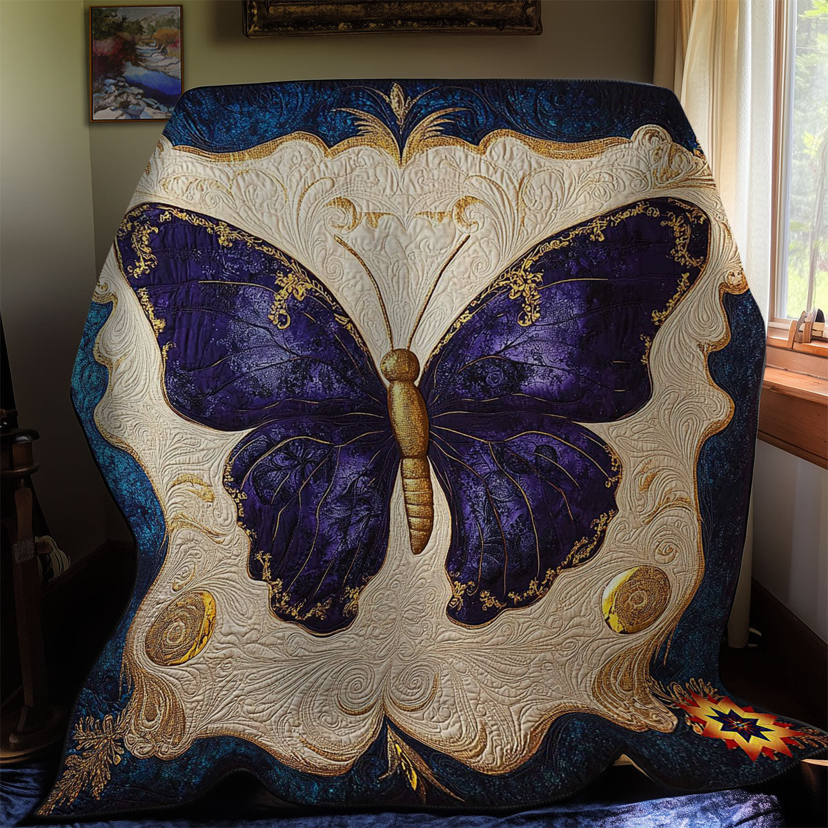 Purple Butterfly WY0912030CL Quilt