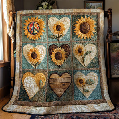 Heart Of Sunflowers WN2211016CL Quilt