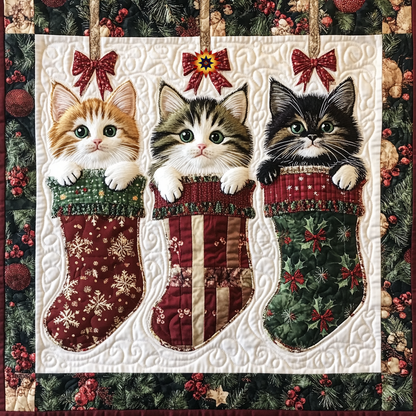 Cozy Cats Christmas Stockings WG1112024CL Quilt