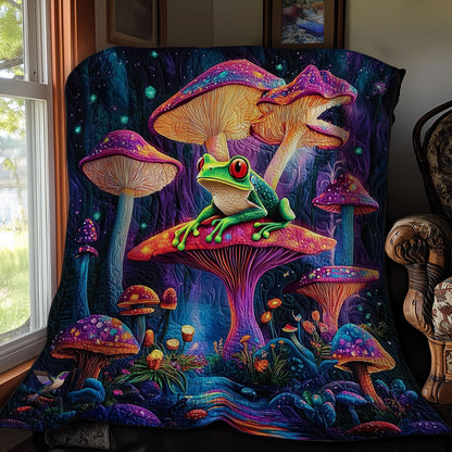 Magic Mushroom Forest Frog WY2311032CL Quilt