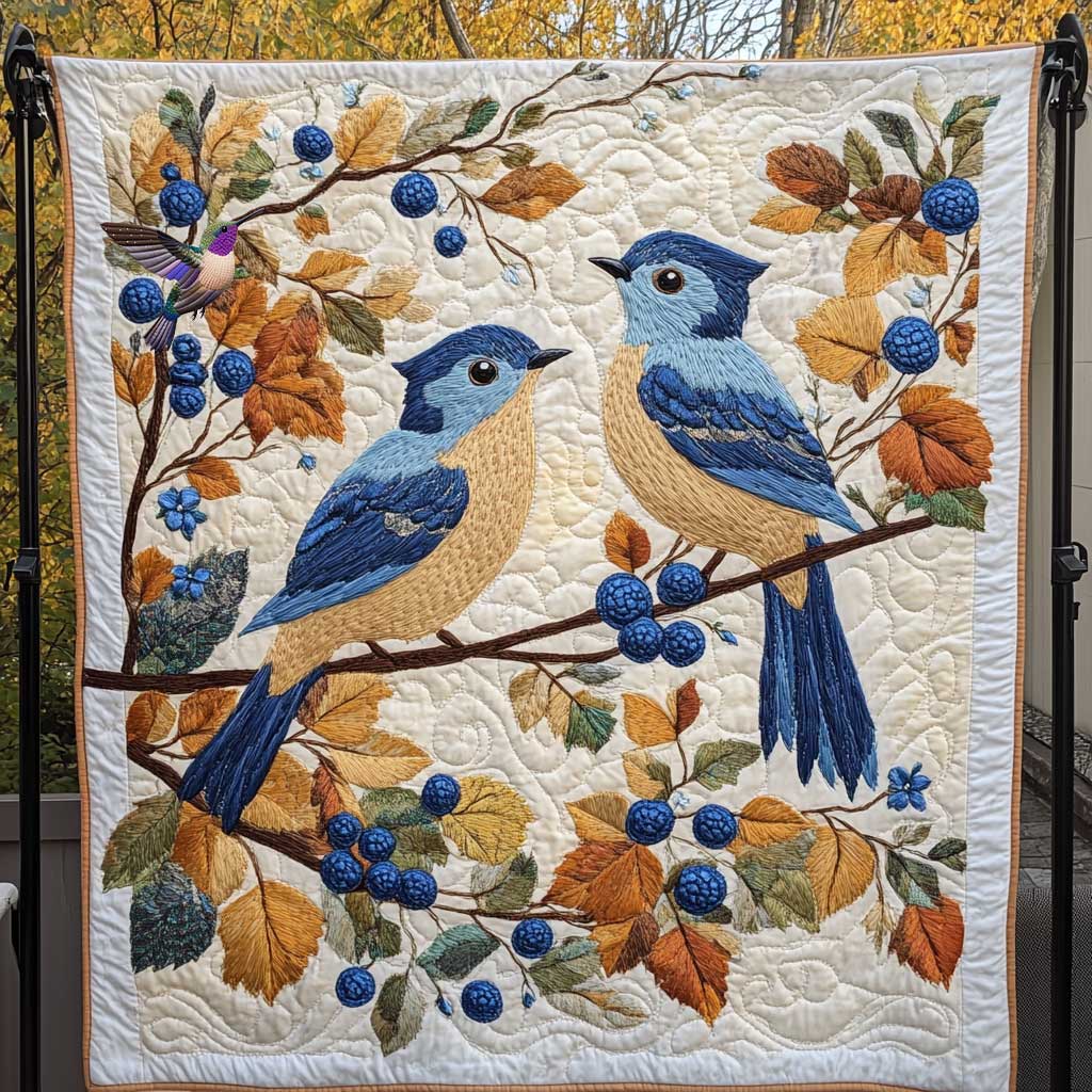 Bluebird Couple WP1911004CL Quilt