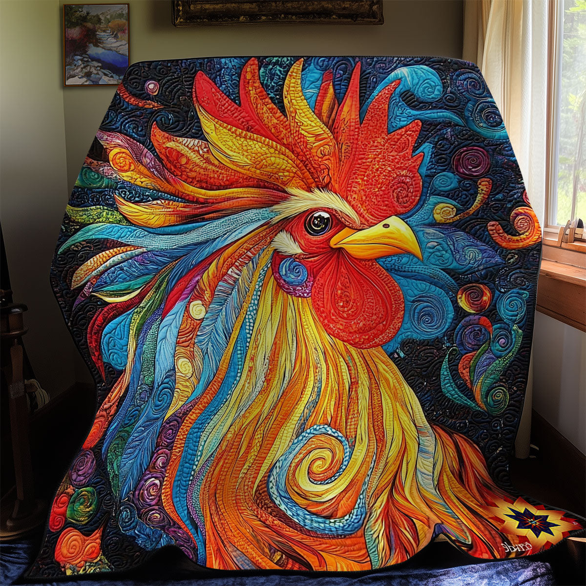 Rooster WY2111038CL Quilt
