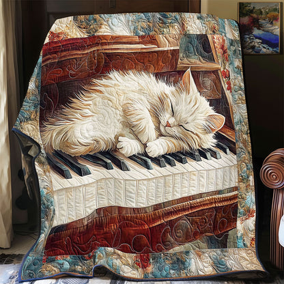 Cute Kitten In Piano WY1801062CL Quilt