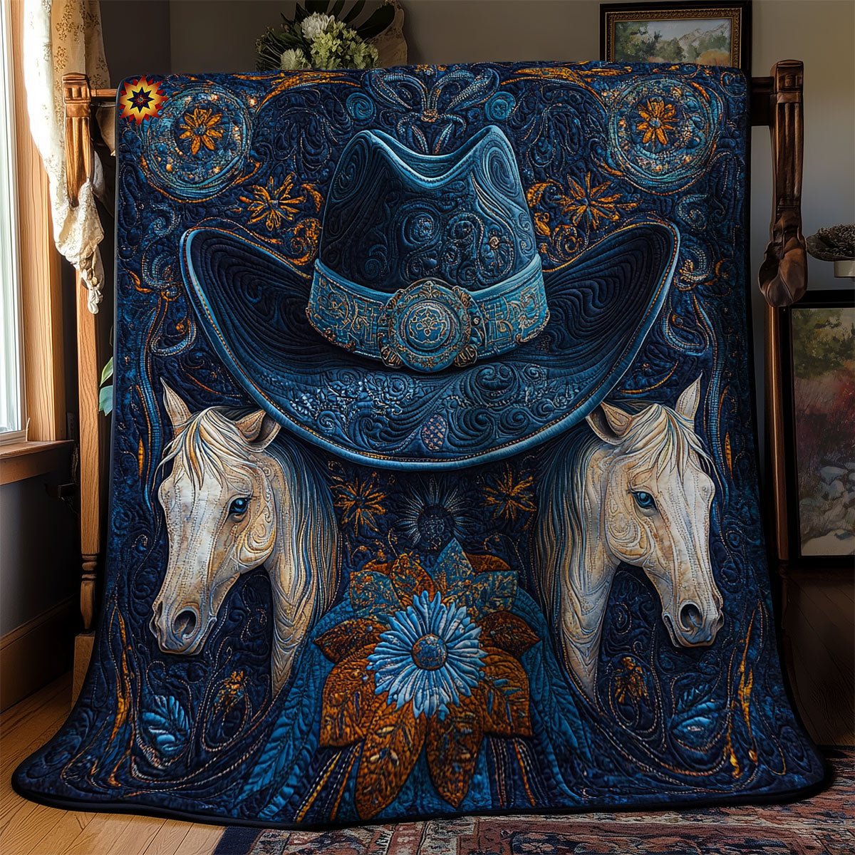 Cowboy Hat And Horse WY1911082CL Quilt