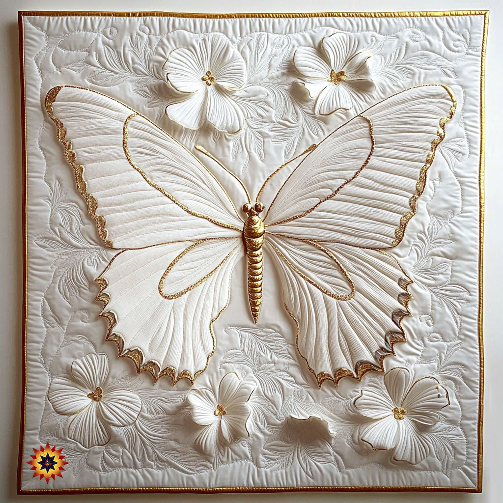 White Butterfly WY0312061CL Quilt