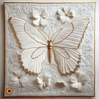 White Butterfly WY0312061CL Quilt