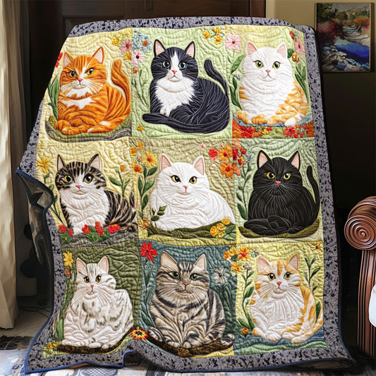 Cat Breed Flower YR2612024CL Quilt