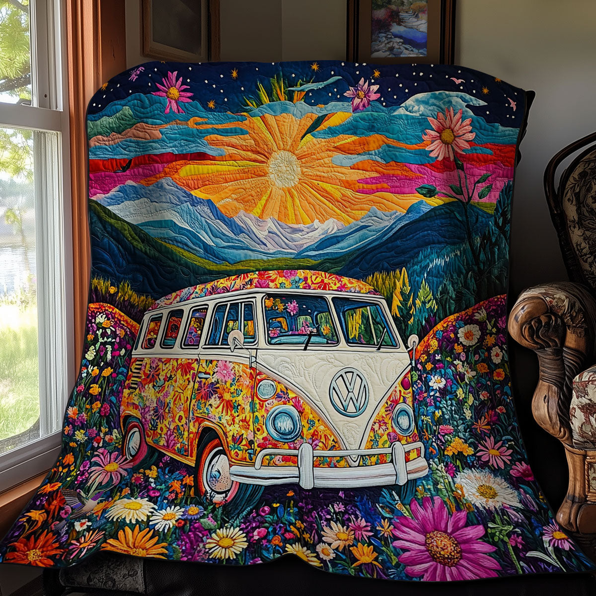 Flower Van WY2311002CL Quilt